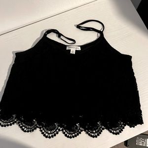 Black Crop Top with Cute Details